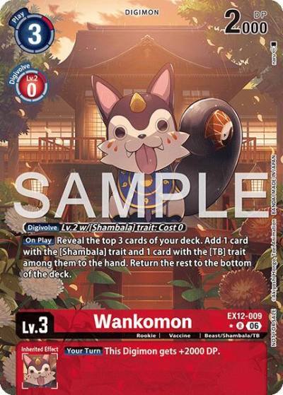 Wankomon Box Topper EX12-009 R Digital World Shambala Digimon card