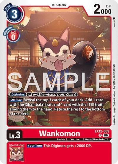 Wankomon EX12-009 R Digital World Shambala Digimon card