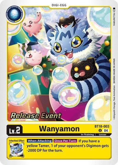 Wanyamon BT18-003 U Release Special Booster 2.0 Celebration Event Cards Digimon card