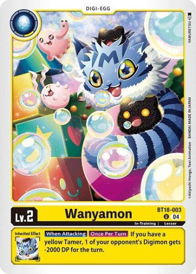 Wanyamon BT18-003 U Release Special Booster 2.0 Digimon card
