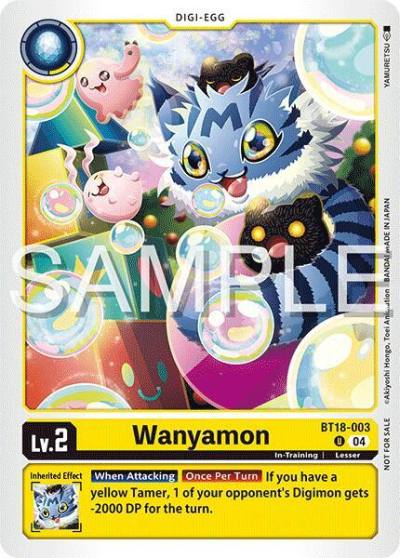 Wanyamon Time Stranger Demo Deck BT18-003 U Digimon Demo Deck Exclusive Cards Digimon card
