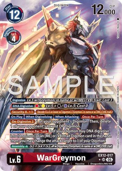 WarGreymon Alternate Art EX12-017 SR Digital World Shambala Digimon card