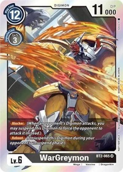 WarGreymon Classic Collection BT2-065 SR Release Special Booster 1.0 Digimon card