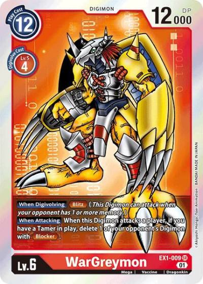 WarGreymon EX1-009 SR Classic Collection Digimon card