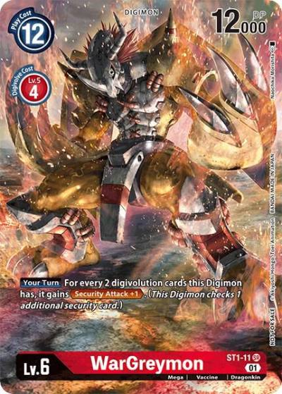 WarGreymon Premier TO Event June 2021 ST1-11 SR Starter Deck 01: Gaia Red Digimon card