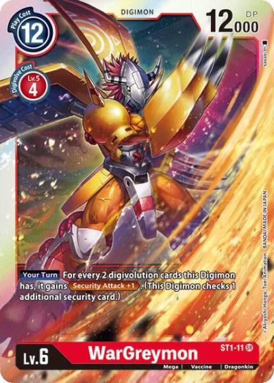 WarGreymon ST1-11 SR Starter Deck 01: Gaia Red Digimon card