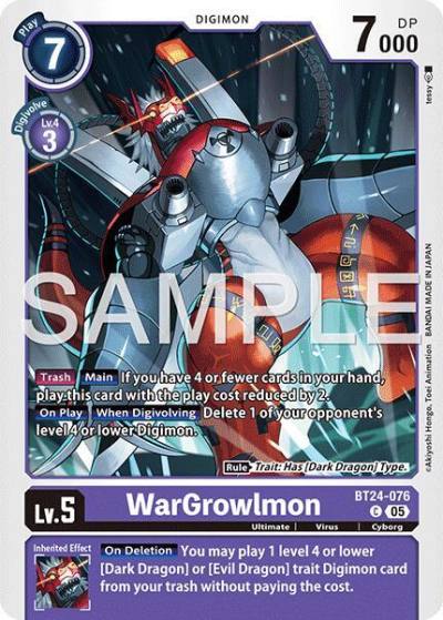WarGrowlmon BT24-076 C Time Stranger Digimon card