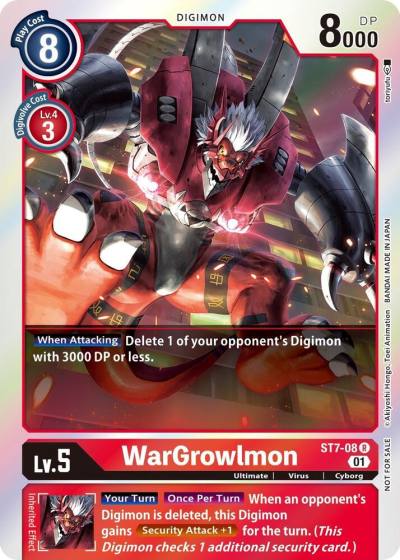 WarGrowlmon Gen Con 2022 ST7-08 R Starter Deck 07: Gallantmon Digimon card