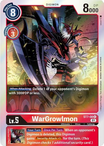 WarGrowlmon ST7-08 R Starter Deck 07: Gallantmon Digimon card