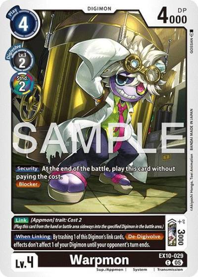 Warpmon EX10-029 C Sinister Order Digimon card