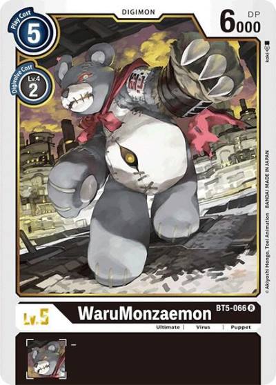 WaruMonzaemon Demo Deck Exclusive BT5-066 R Digimon Demo Deck Exclusive Cards Digimon card