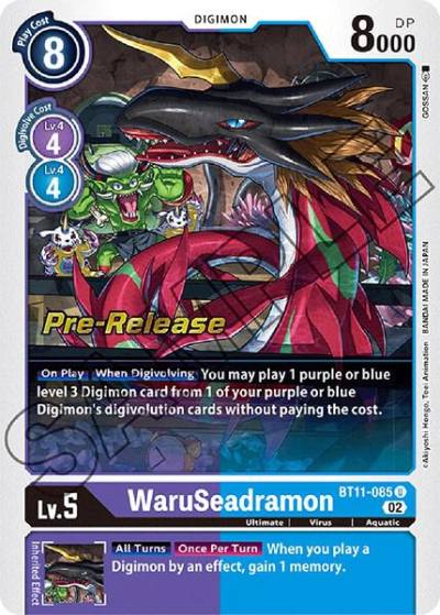 WaruSeadramon BT11-085 U Dimensional Phase Pre-Release Cards Digimon card