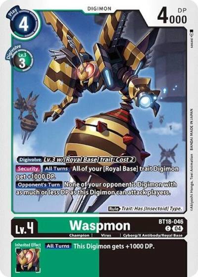 Waspmon BT18-046 C Release Special Booster 2.0 Digimon card