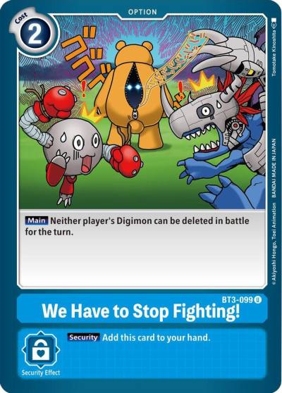 We Have to Stop Fighting BT3-099 U Release Special Booster 1.5 Digimon card