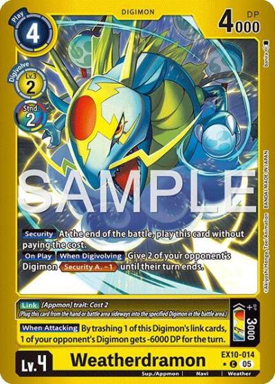 Weatherdramon Limited Foil EX10-014 C Sinister Order Digimon card