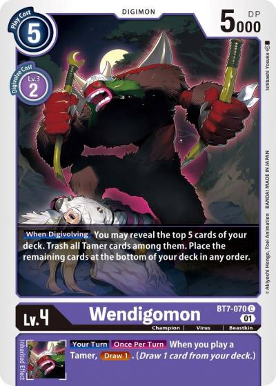Wendigomon BT7-070 C Next Adventure Digimon card