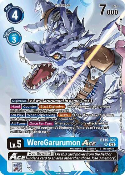 WereGarurumon ACE Omnimon Binder Set BT15-026 SR Exceed Apocalypse Digimon card