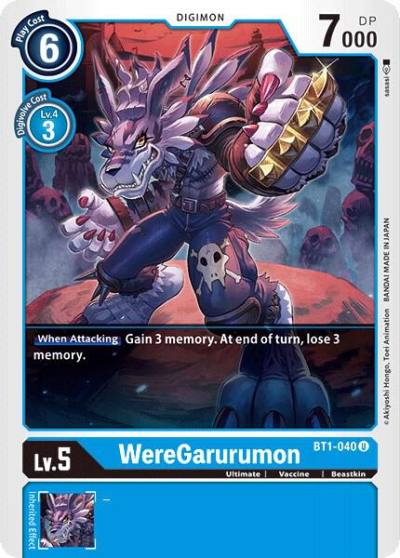 WereGarurumon BT1-040 U Release Special Booster 1.0 Digimon card