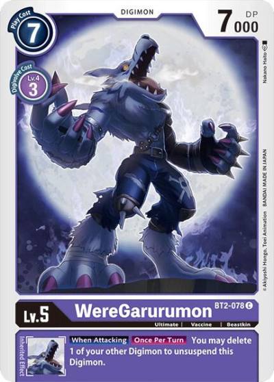 WereGarurumon BT2-078 C Release Special Booster 1.0 Digimon card