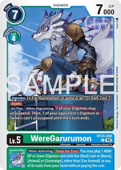 WereGarurumon BT24-050 C Time Stranger Digimon card