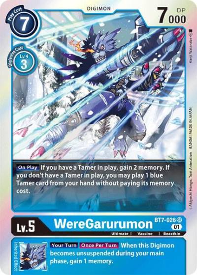 WereGarurumon BT7-026 SR Next Adventure Digimon card