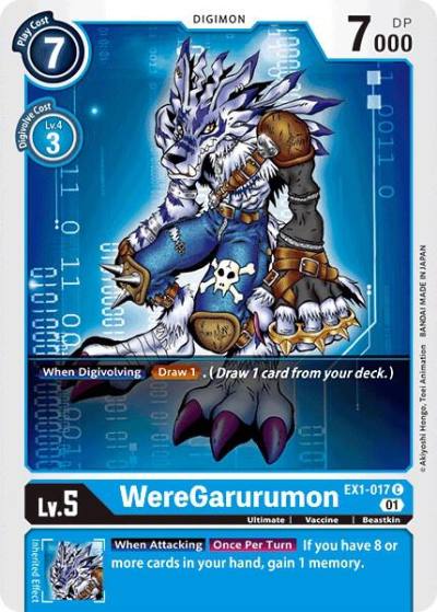 WereGarurumon EX1-017 C Classic Collection Digimon card