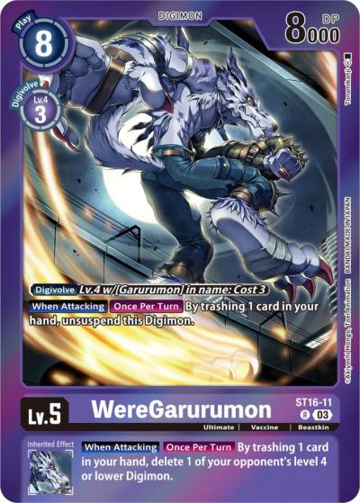WereGarurumon Gift Box 2023 ST16-11 R Starter Deck 16: Wolf of Friendship Digimon card