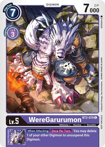 WereGarurumon Official Tournament Pack Vol3 BT2-078 C Release Special Booster 1.0 Digimon card