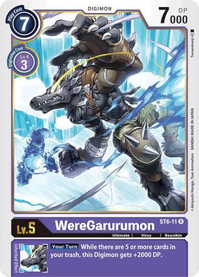 WereGarurumon ST6-11 R Starter Deck 06: Venomous Violet Digimon card