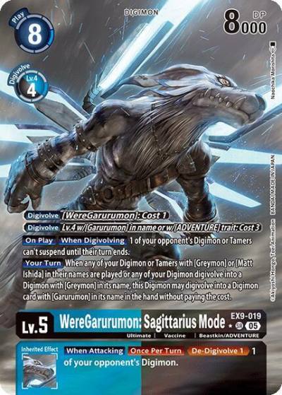 WereGarurumon Sagittarius Mode Alternate Art EX9-019 SR Versus Monsters Digimon card
