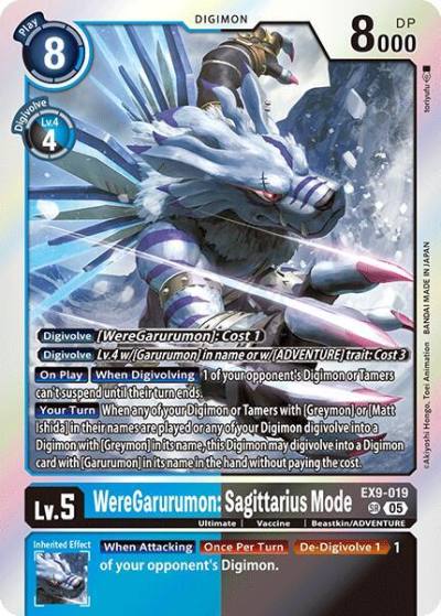 WereGarurumon Sagittarius Mode EX9-019 SR Versus Monsters Digimon card
