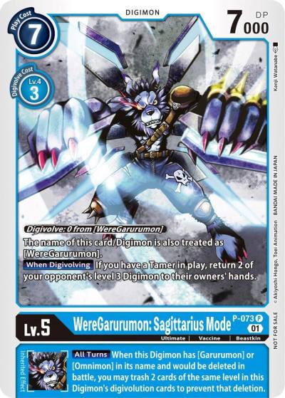 WereGarurumon Sagittarius Mode P-073 P Digimon Promotion Cards Digimon card