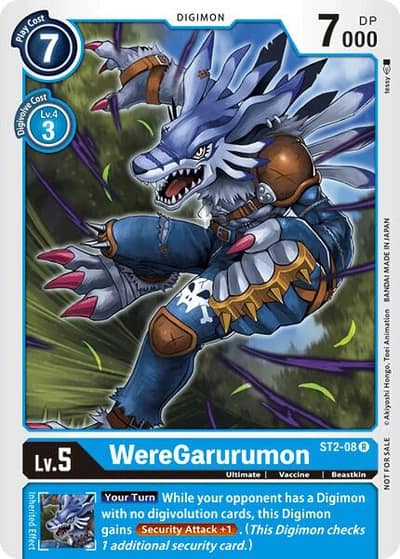 WereGarurumon - ST2-08 (Tamer Party Vol. 2 Promo) ST2-08 R Starter Deck 02: Cocytus Blue Digimon card