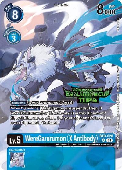 WereGarurumon X Antibody August 2024 Evolution Cup Top 4 BT9-028 R X Record Digimon card