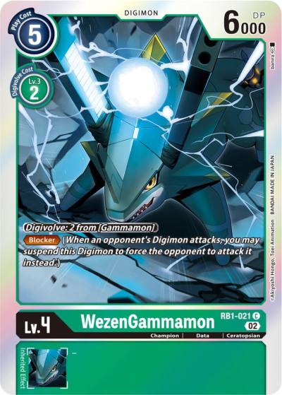 WezenGammamon RB1-021 C Resurgence Booster Digimon card