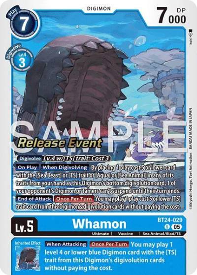 Whamon BT24-029 U Time Stranger Release Event Cards Digimon card
