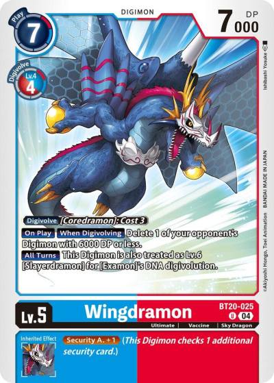 Wingdramon BT20-025 U Release Special Booster 2.5 Digimon card