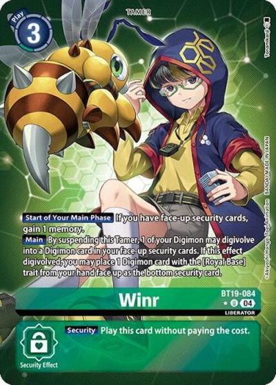 Winr Alternate Art BT19-084 U Release Special Booster 2.0 Digimon card