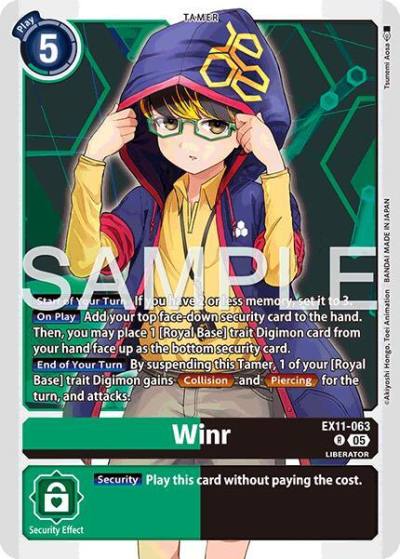 Winr EX11-063 R Dawn of Liberator Digimon card