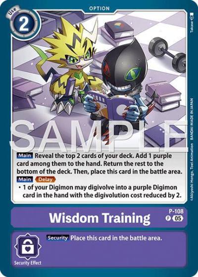 Wisdom Training Reprint P-108 P Advanced Booster Digimon Generation Digimon card