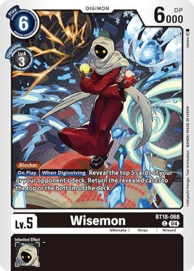 Wisemon BT18-068 C Release Special Booster 2.0 Digimon card