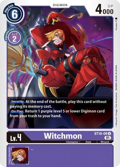 Witchmon ST10-09 U Starter Deck 10: Parallel World Tactician Digimon card