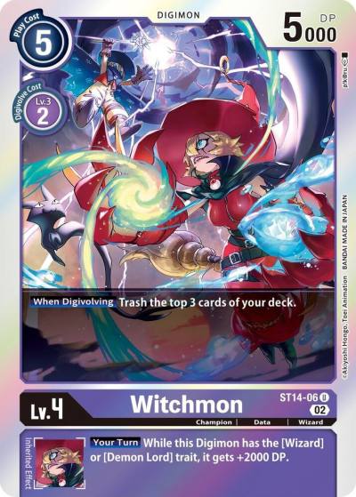 Witchmon ST14-06 U Starter Deck 14: Beelzemon Advanced Deck Set Digimon card