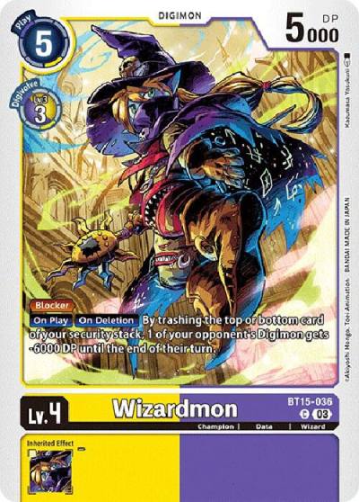 Wizardmon BT15-036 C Exceed Apocalypse Digimon card