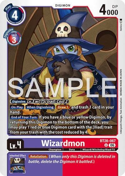 Wizardmon BT26-067 U Timeless Bonds Digimon card