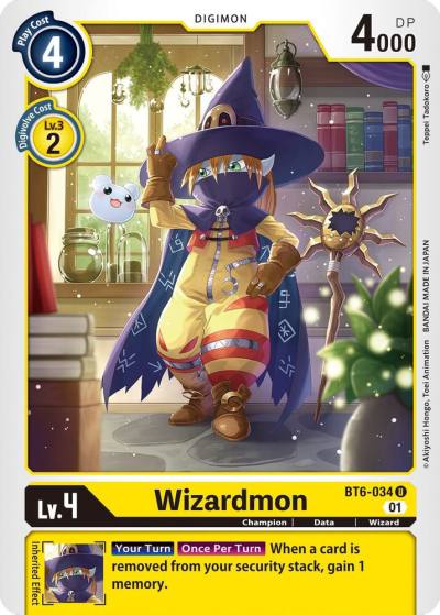 Wizardmon BT6-034 U Double Diamond Digimon card