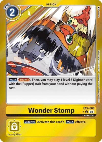 Wonder Stomp Foil EX7-068 C Digimon LIBERATOR Digimon card