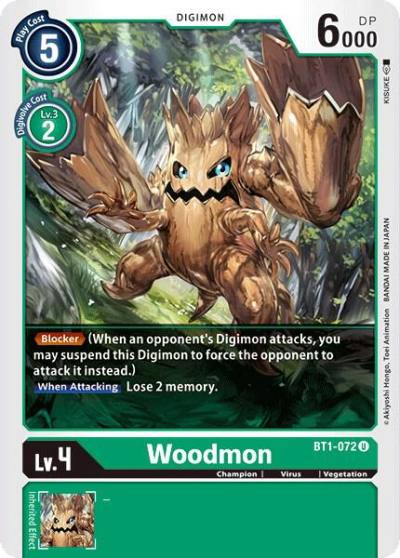 Woodmon BT1-072 U Release Special Booster 1.0 Digimon card