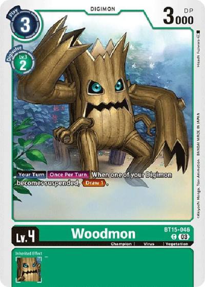 Woodmon BT15-046 C Exceed Apocalypse Digimon card