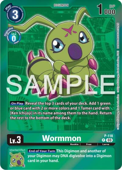 Wormmon Digimon Adventure Box 2024 P-118 P Digimon Promotion Cards Digimon card